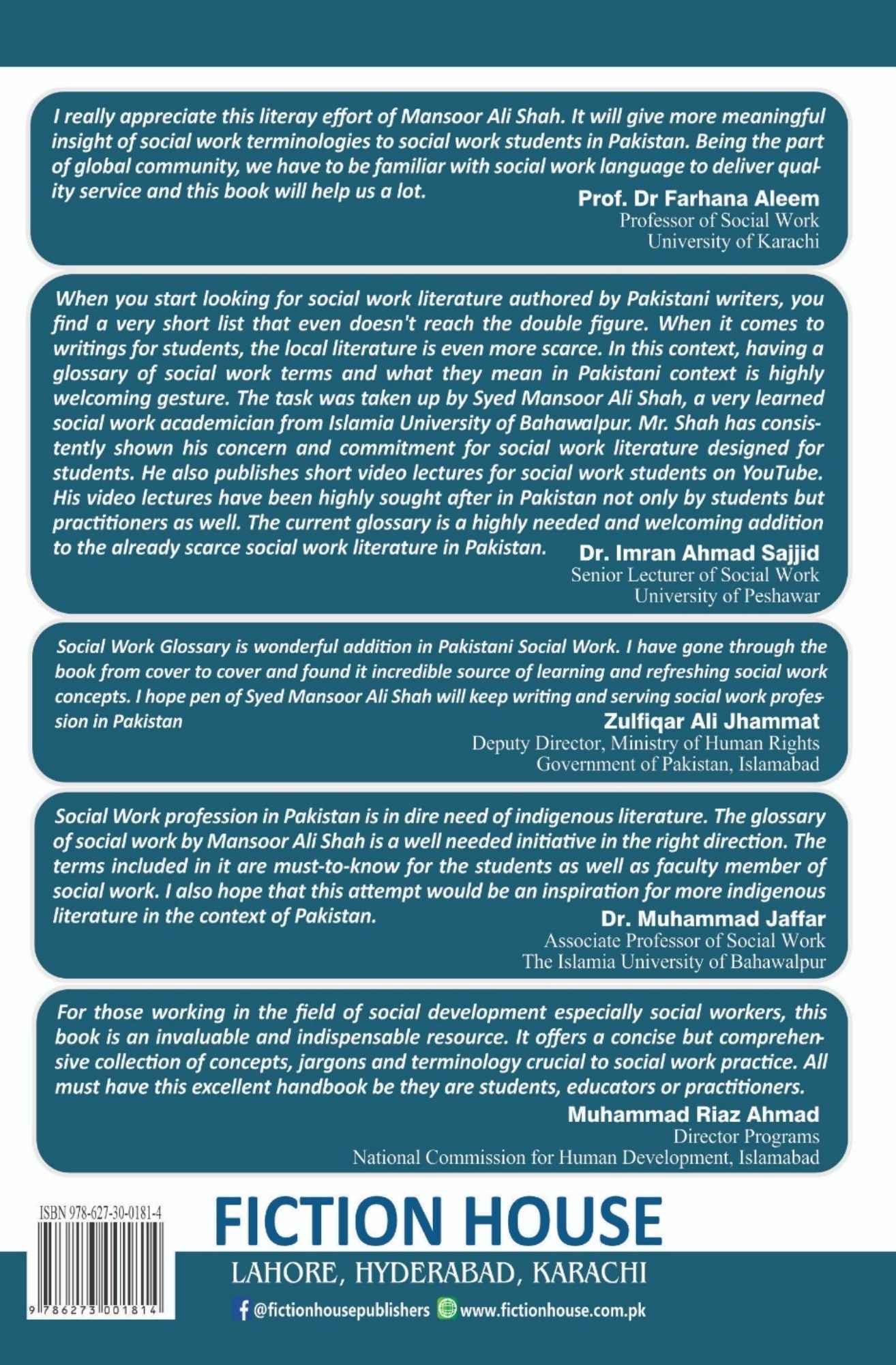 Social Work Glossary | Syed Mansoor Ali Shah